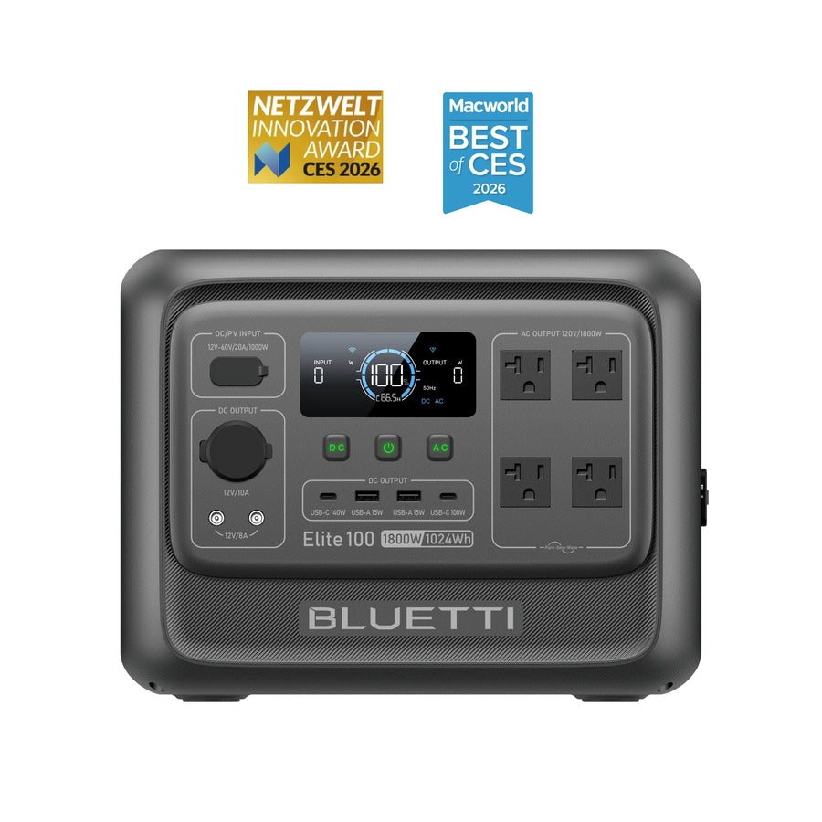 BLUETTI Elite 100 V2 Portable Power Station | 1,800W 1,024Wh — supplied and installed by Galaxy IT & Marketing