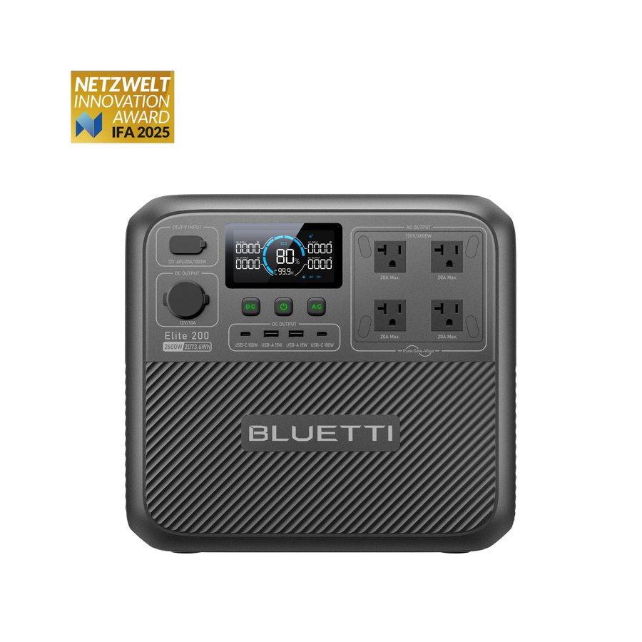 BLUETTI Elite 200 V2 Portable Power Station | 2,600W 2,073.6Wh — supplied and installed by Galaxy IT & Marketing